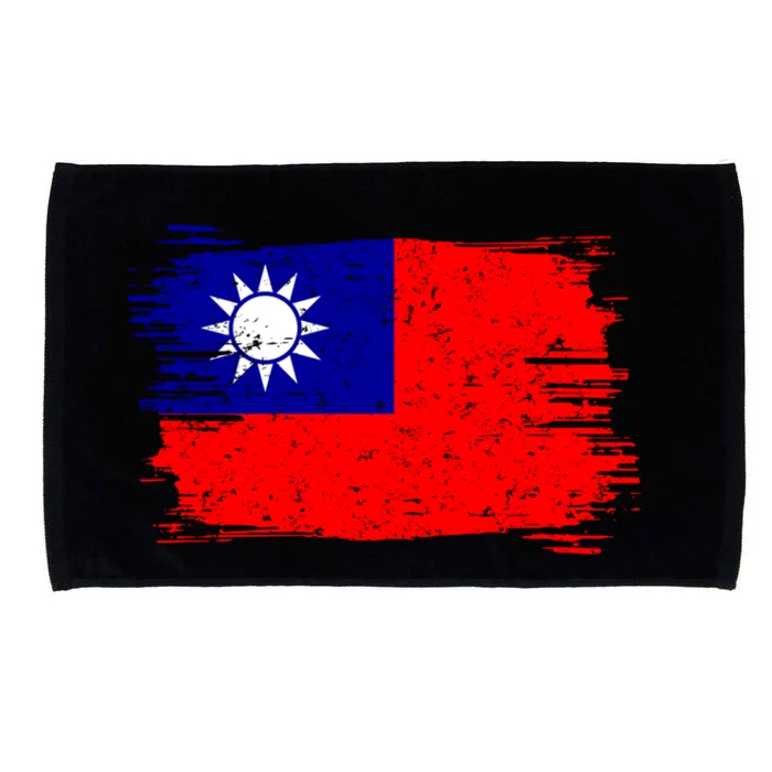 Taiwan Flag Vintage Distressed Taiwanese Gift Microfiber Hand Towel