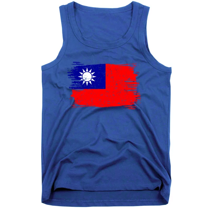 Taiwan Flag Vintage Distressed Taiwanese Gift Tank Top