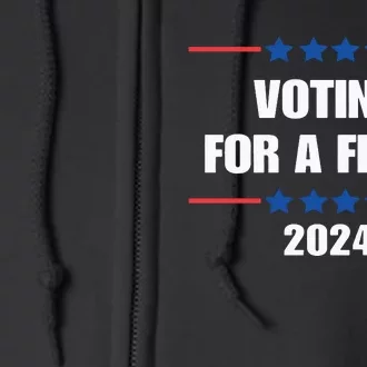 Trump Felon Voting For A Felon Trump 2024 Full Zip Hoodie