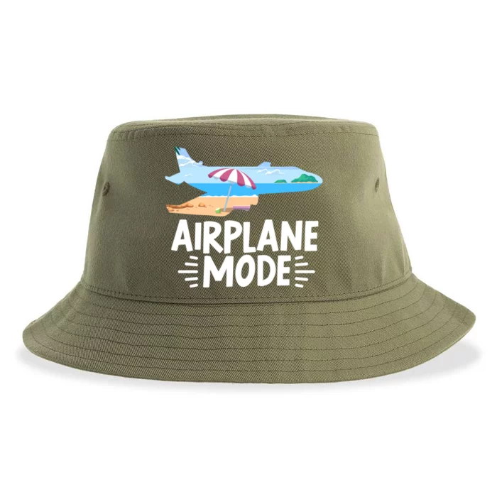 Traveller Flight Vacation Airplane Mode Meaningful Gift Sustainable Bucket Hat