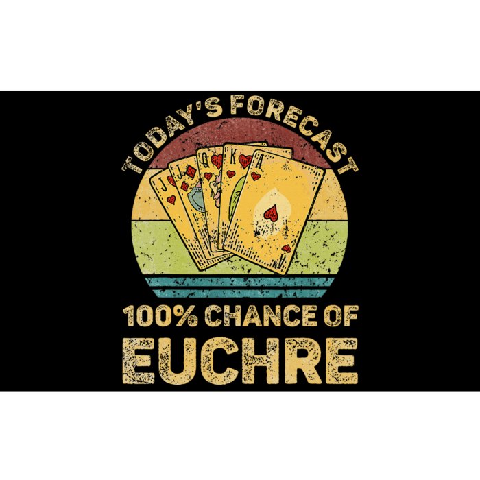 TodayS Forecast Vintage Funny Euchre Card Game Bumper Sticker