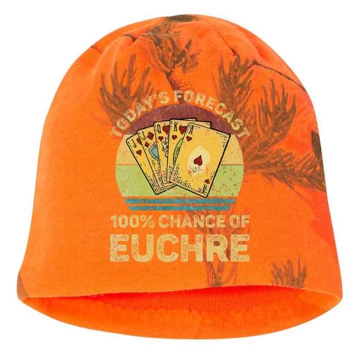 TodayS Forecast Vintage Funny Euchre Card Game Kati - Camo Knit Beanie