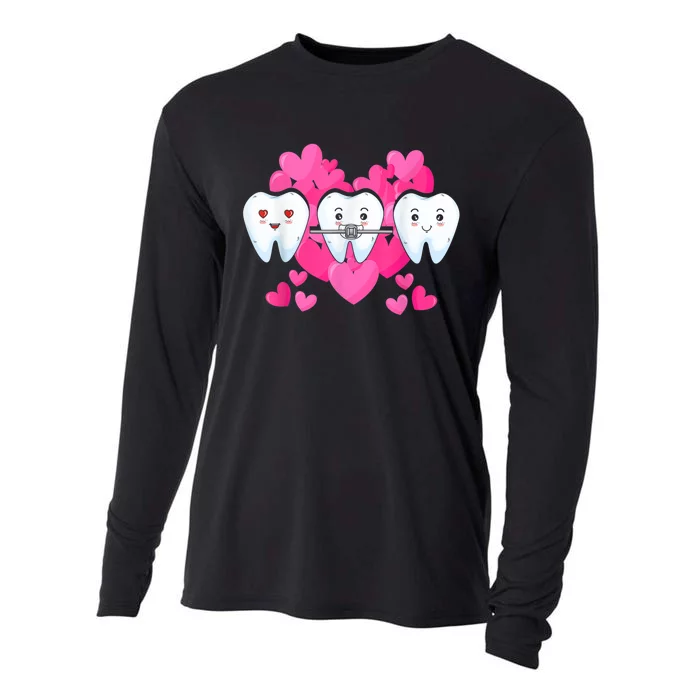 Tooth Fairy Valentine's Day Dentist Dear Dental Assistant Cooling Performance Long Sleeve Crew