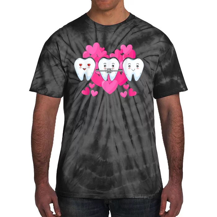 Tooth Fairy Valentine's Day Dentist Dear Dental Assistant Tie-Dye T-Shirt