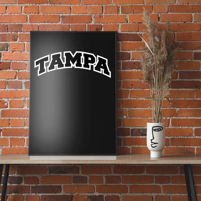 Tampa Florida Varsity Style Vintage Red Poster