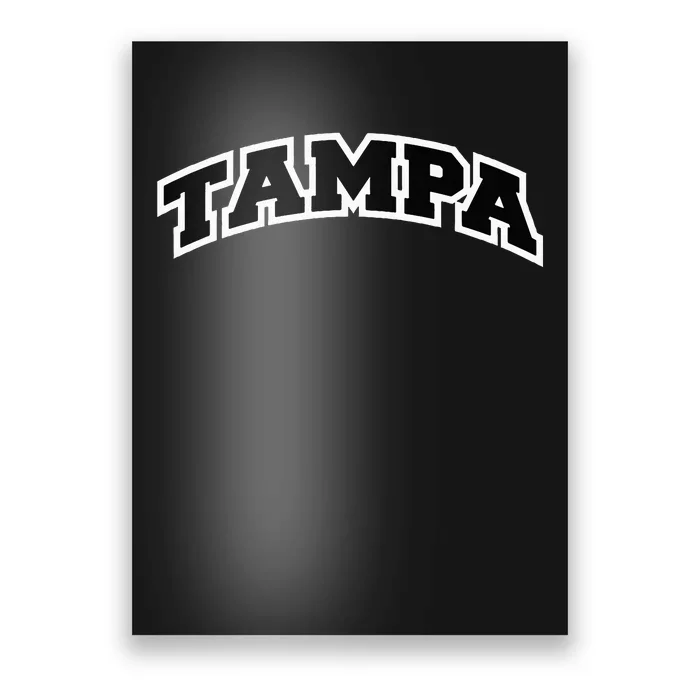 Tampa Florida Varsity Style Vintage Red Poster