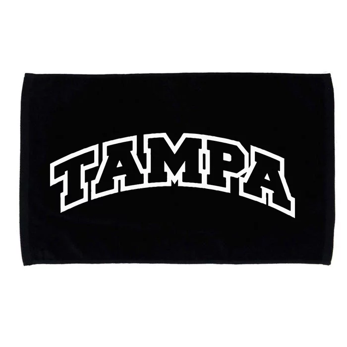 Tampa Florida Varsity Style Vintage Red Microfiber Hand Towel