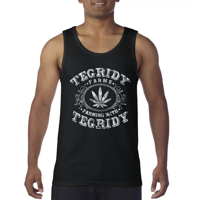 Tegridy Farm Vape Culture Funny Weed Farming For Stoners Tank Top