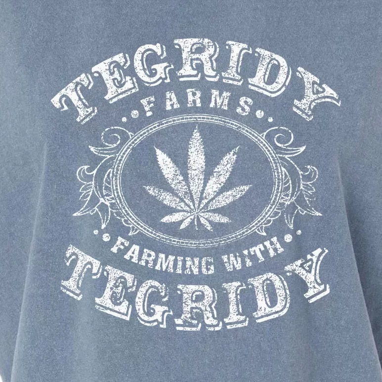 Tegridy Farm Vape Culture Funny Weed Farming For Stoners Garment-Dyed Women's Muscle Tee