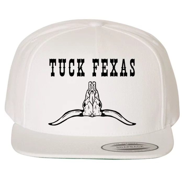 Tuck Fexas Vintage Horns Down Wool Snapback Cap