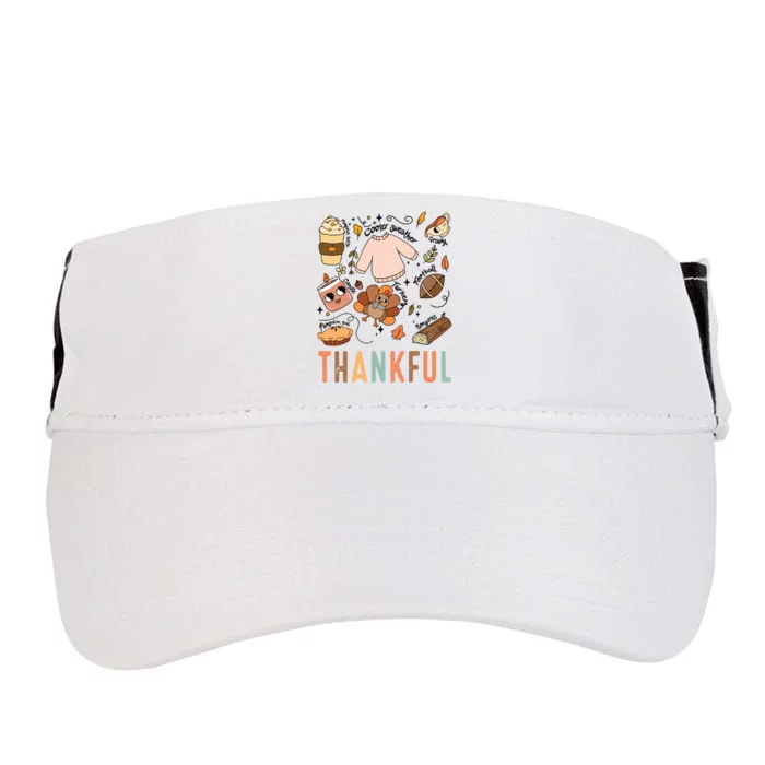 Thankful Fall Vibes Thanksgiving Adult Drive Performance Visor