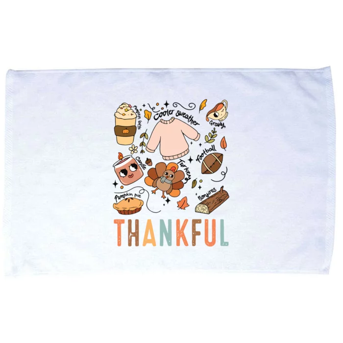 Thankful Fall Vibes Thanksgiving Microfiber Hand Towel