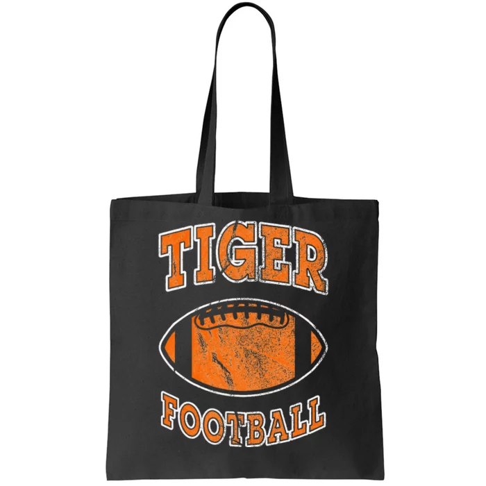 Tiger Football Vintage Distressed Tote Bag