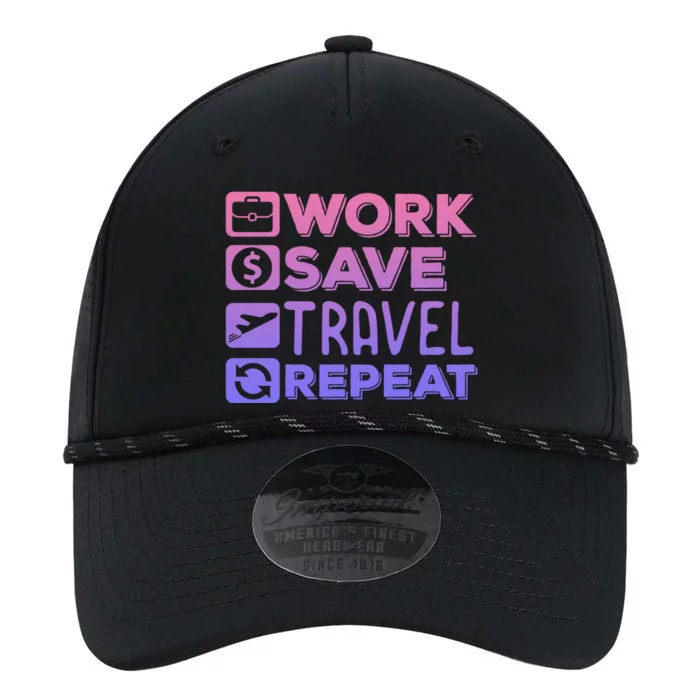 Traveller Flight Vacation Work Save Travel Repeat Watercolor Gift Performance The Dyno Cap