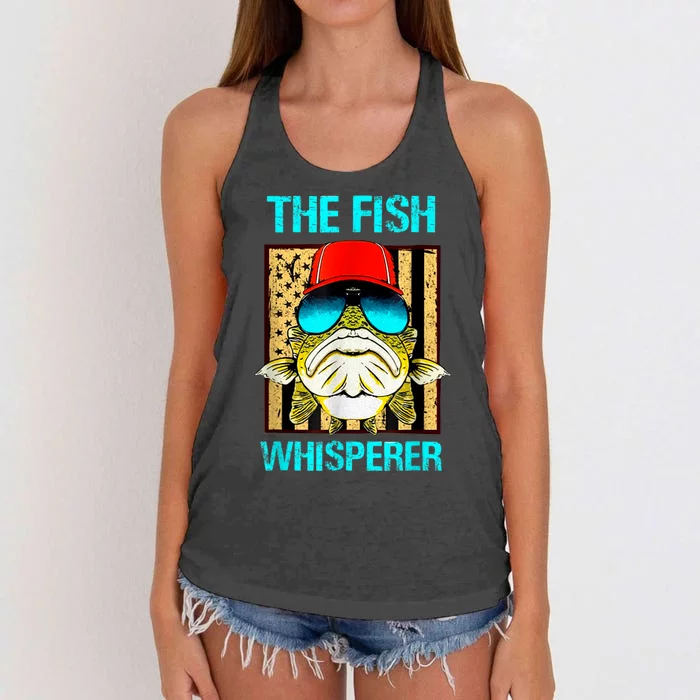 The F.I.S.H Whisperer Funny Fish Women's Knotted Racerback Tank