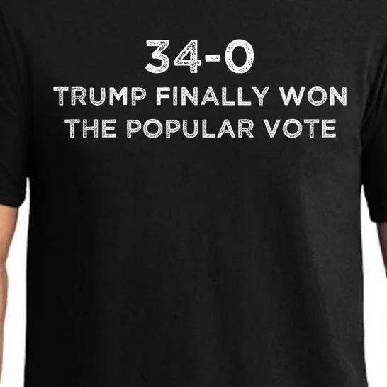 Trump Finally Won The Popular Vote 34 0 Convicted Felon Pajama Set