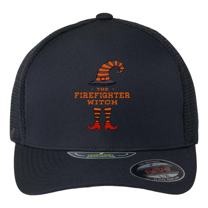 The Firefighter Witch Fire Halloween Fire Marshal Scary Gift Flexfit Unipanel Trucker Cap