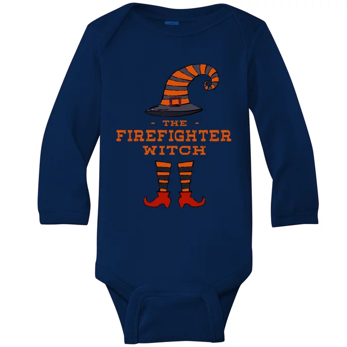 The Firefighter Witch Fire Halloween Fire Marshal Scary Gift Baby Long Sleeve Bodysuit