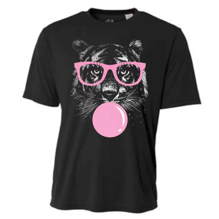 Tiger Face Wild Animal Cute Tiger Cooling Performance Crew T-Shirt