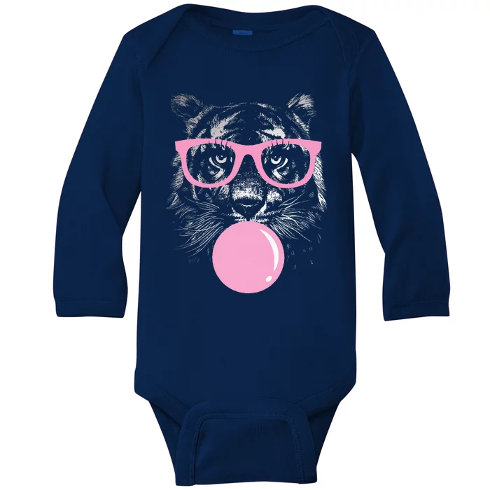 Tiger Face Wild Animal Cute Tiger Baby Long Sleeve Bodysuit