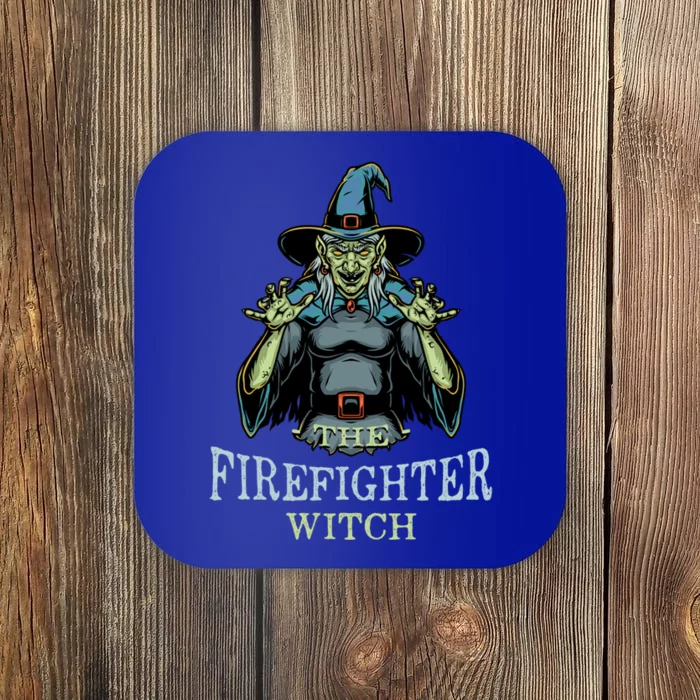 The Firefighter Witch Halloween Fire Scary Fire Marshal Cool Gift Coaster