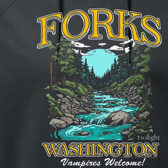 Twilight Forks Washington Vampires Welcome Performance Fleece Hoodie