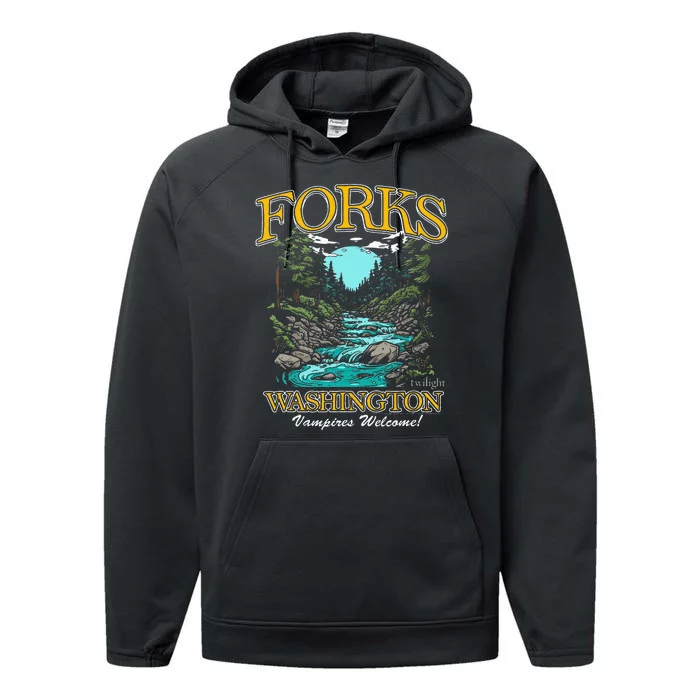 Twilight Forks Washington Vampires Welcome Performance Fleece Hoodie