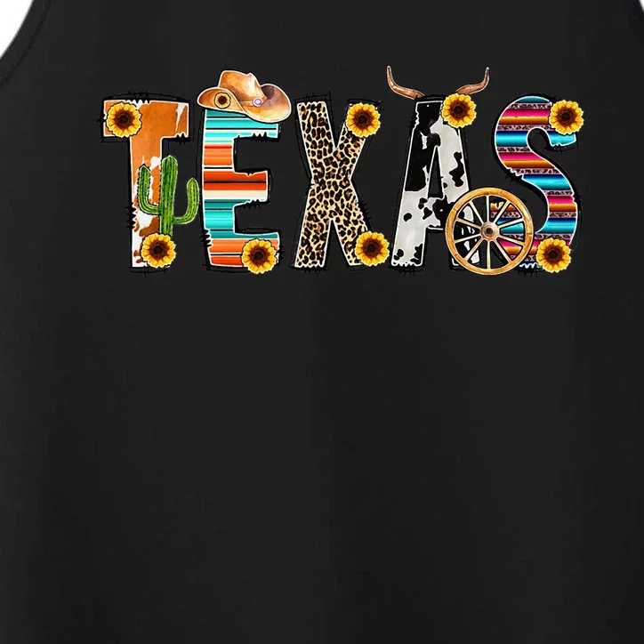 Texas For Women Cactus Texas For Girl Texas Yall Performance Tank