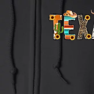 Texas For Women Cactus Texas For Girl Texas Yall Full Zip Hoodie