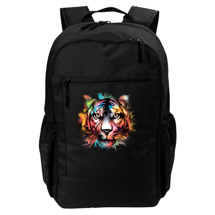 Tiger Face Watercolor Daily Commute Backpack