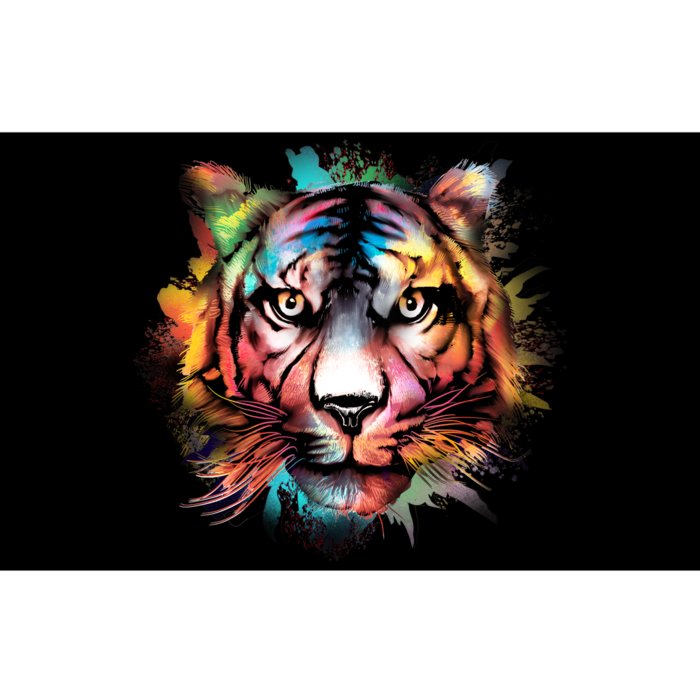 Tiger Face Watercolor Bumper Sticker