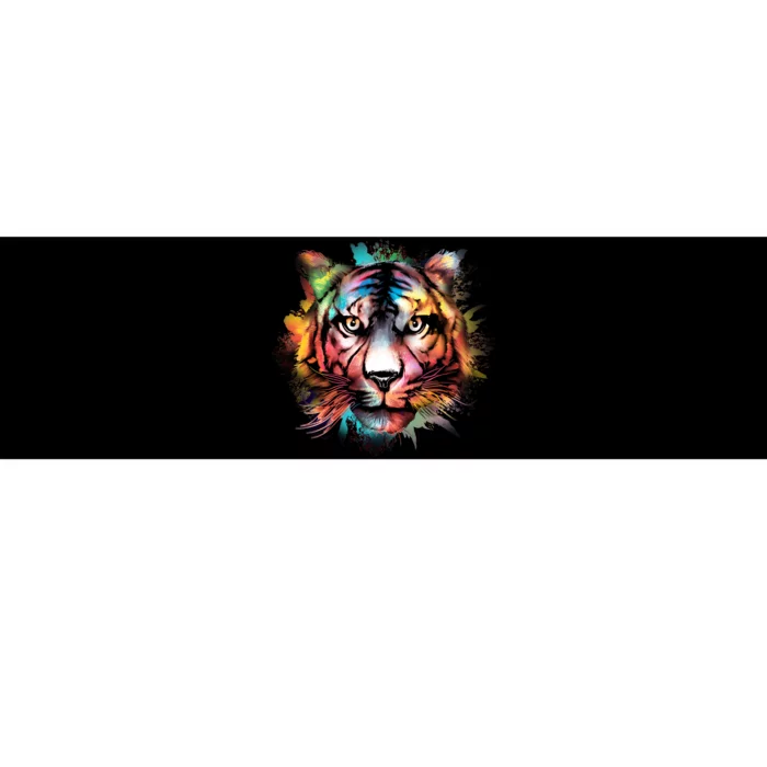 Tiger Face Watercolor Bumper Sticker