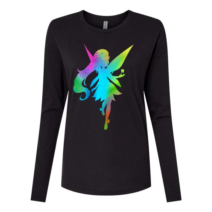 Tooth Fairy Watercolor Style Image Gift Gift Womens Cotton Relaxed Long Sleeve T-Shirt