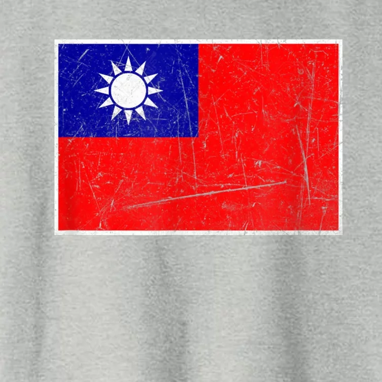 Taiwan Flag With Vintage National Taiwanese Colors Great Gift Great Gift Women's Crop Top Tee