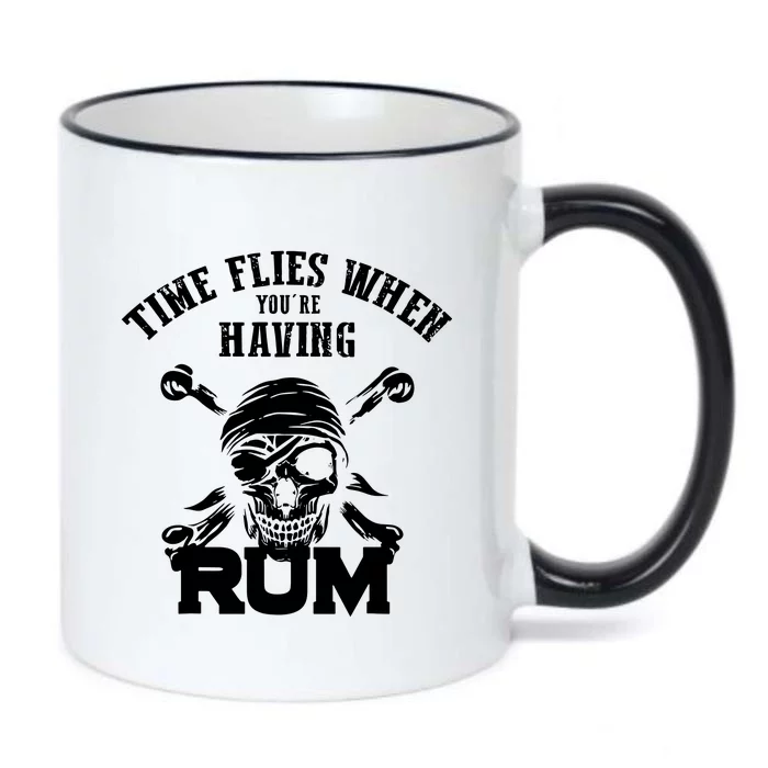 Time Flies When YouRe Having Rum Rum Drinkers Black Color Changing Mug