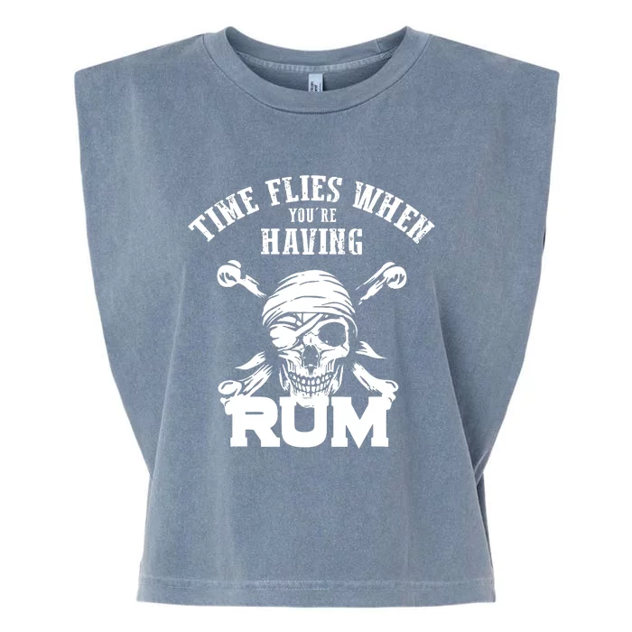 Time Flies When YouRe Having Rum Rum Drinkers Garment-Dyed Women's Muscle Tee