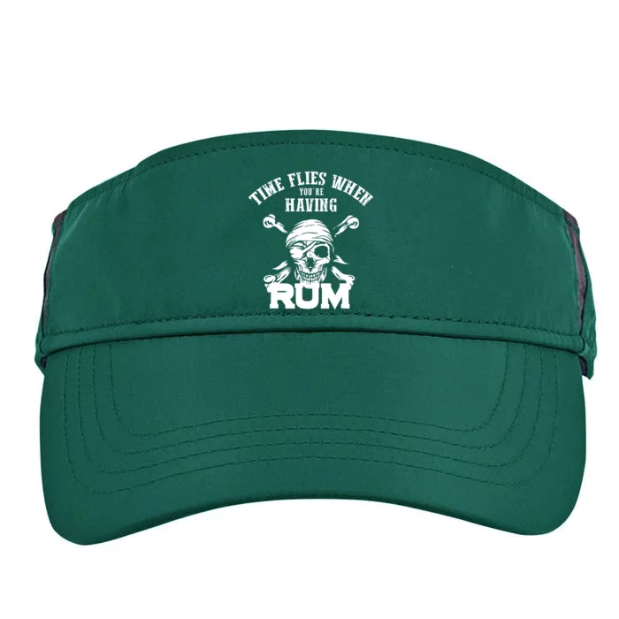 Time Flies When YouRe Having Rum Rum Drinkers Adult Drive Performance Visor