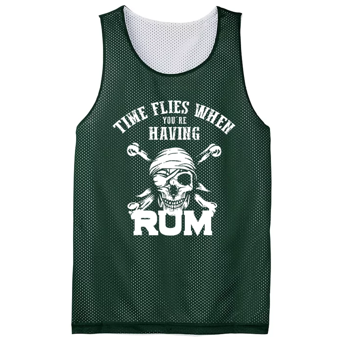 Time Flies When YouRe Having Rum Rum Drinkers Mesh Reversible Basketball Jersey Tank