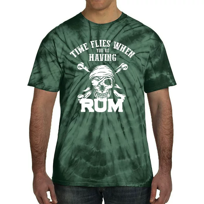 Time Flies When YouRe Having Rum Rum Drinkers Tie-Dye T-Shirt