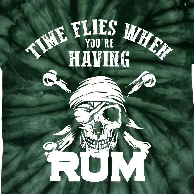 Time Flies When YouRe Having Rum Rum Drinkers Tie-Dye T-Shirt