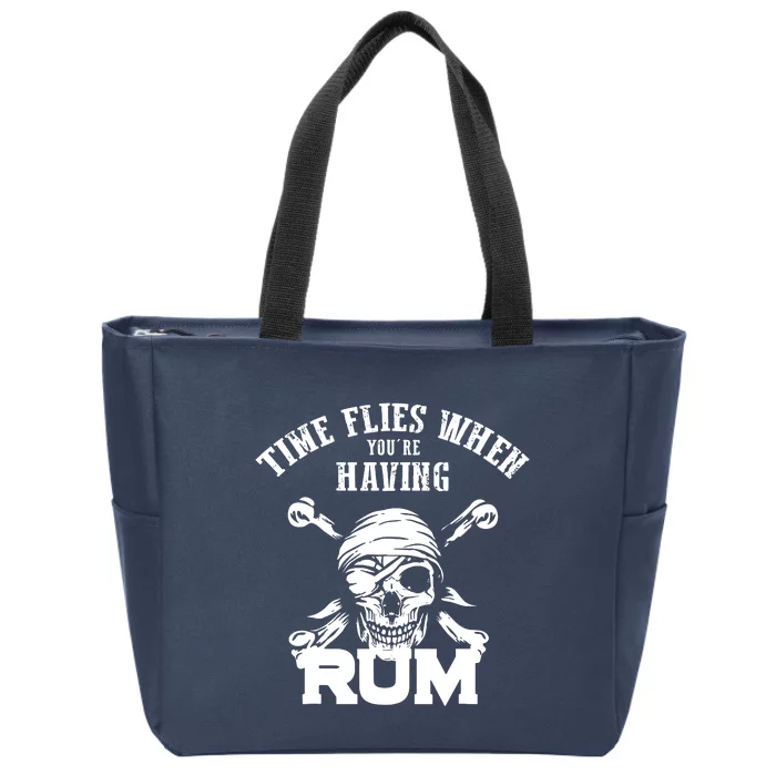 Time Flies When YouRe Having Rum Rum Drinkers Zip Tote Bag