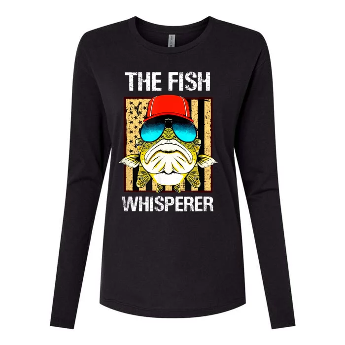 The FISH Whisperer Funny Womens Cotton Relaxed Long Sleeve T-Shirt