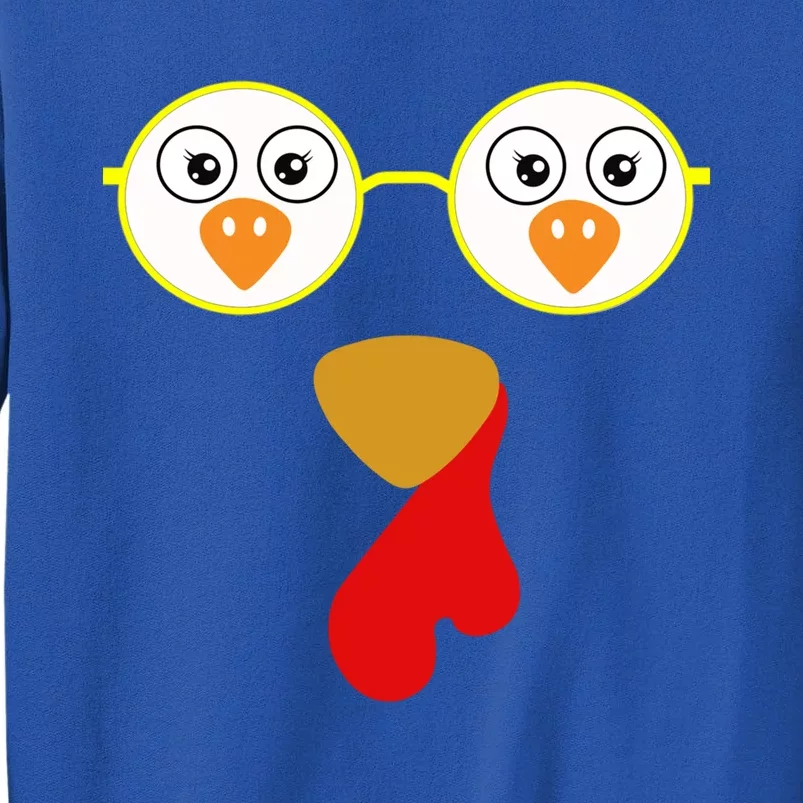 Turkey Face With Sunglasses Turkey Face Thanksgiving Day Meaningful Gift Tall Sweatshirt