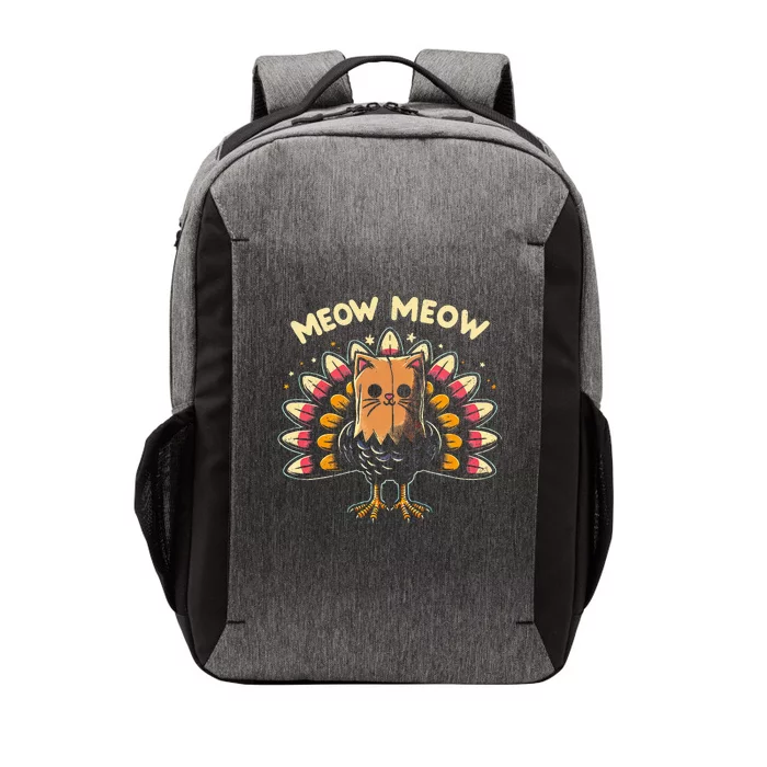 Thanksgiving For Women Meow Cat Turkey Vector Backpack