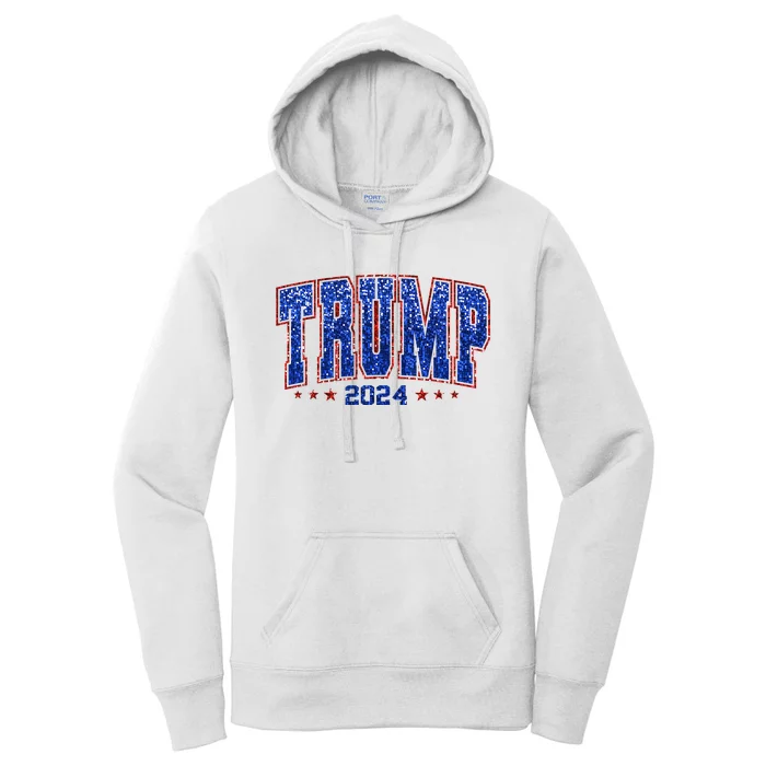 Trump For Women 2024 Retro Trump Girl Maga Trump 2024 Women's Pullover Hoodie