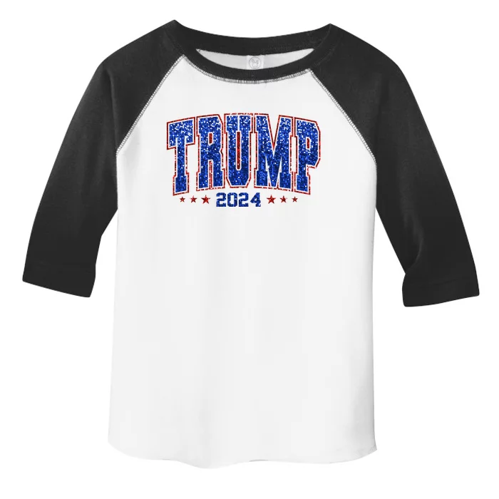 Trump For Women 2024 Retro Trump Girl Maga Trump 2024 Toddler Fine Jersey T-Shirt