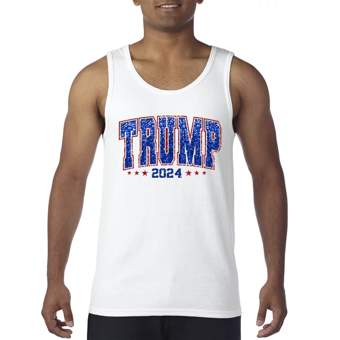 Trump For Women 2024 Retro Trump Girl Maga Trump 2024 Tank Top