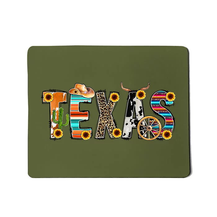 Texas For Women Cactus Texas For Girl Texas Yall Mousepad