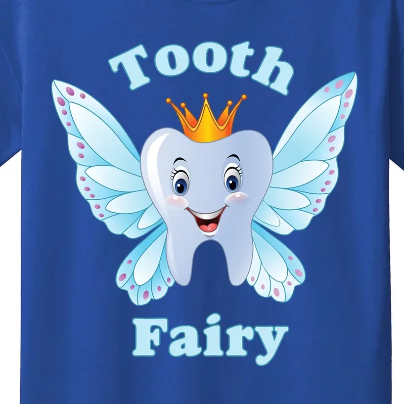 Tooth Fairy With Crown Funny Gift Kids T-Shirt