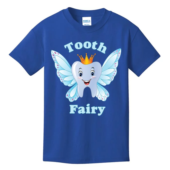 Tooth Fairy With Crown Funny Gift Kids T-Shirt